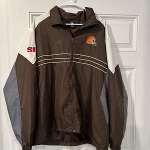 Reebok nfl cleveland browns colorblock windbreaker. XL